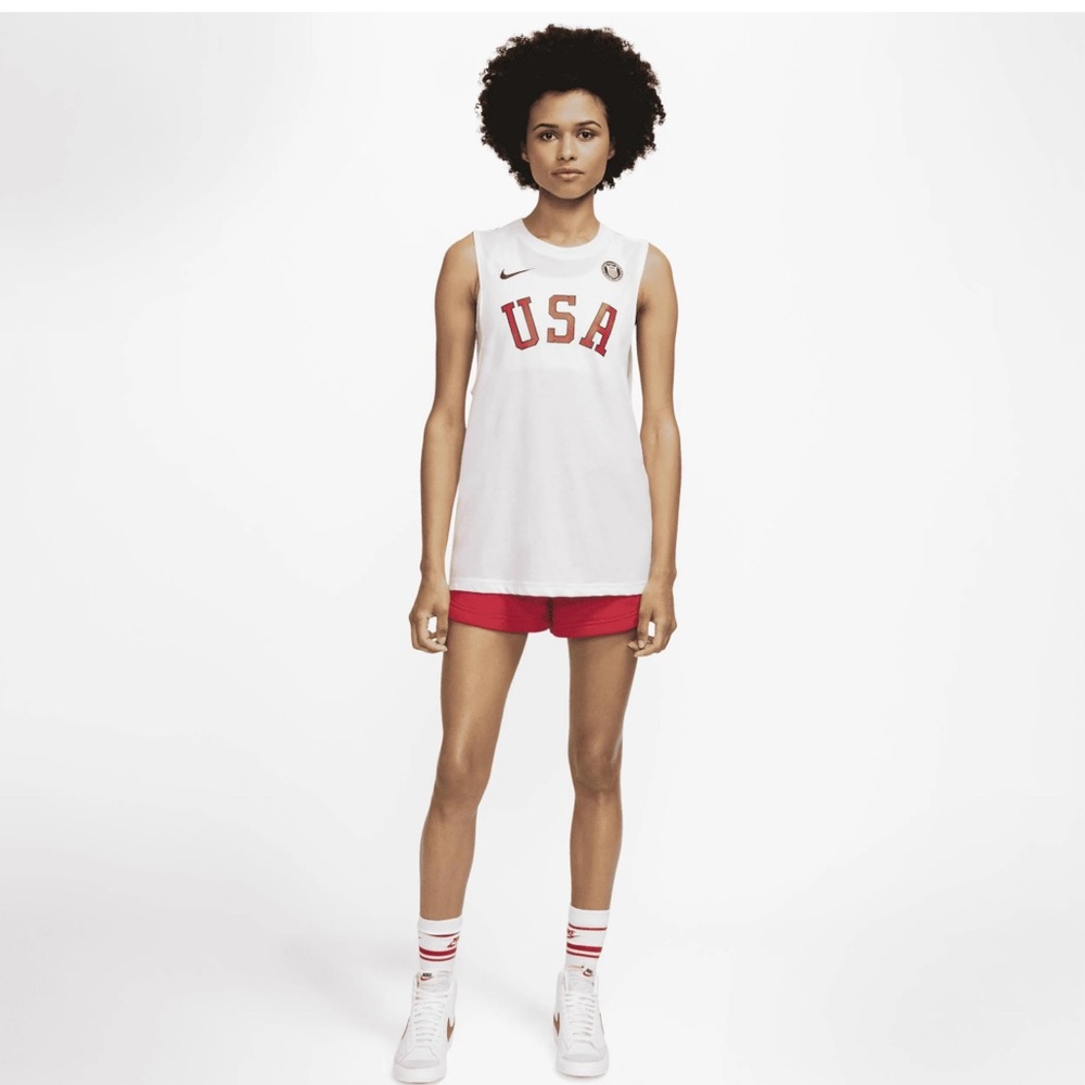 Nike USA white muscle tee